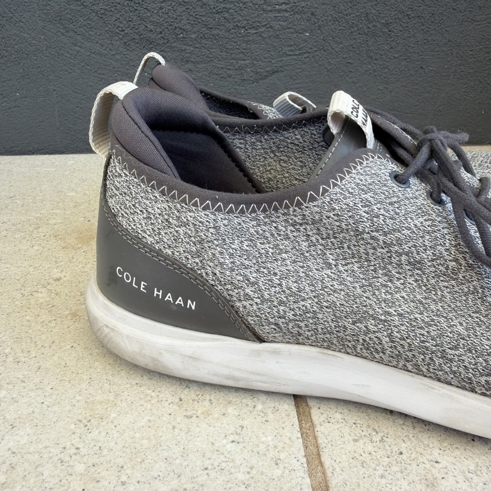 Mens Cole Haan GrandPlus Essex Distance Knit Oxford Nimbus Cloud Gray 13M - Picture 6 of 8